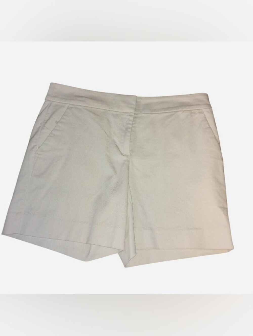 LOFT The Riviera Shorts Off-White Cream Tailored Chino Size 2